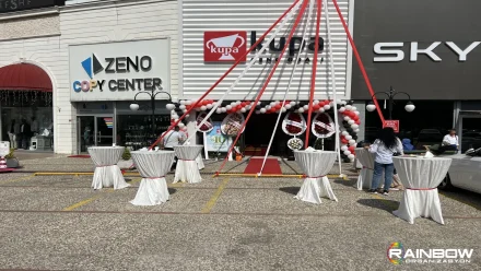 Rainbow Bursa Organizasyon imzalı, canlı renklerde hazırlanmış muhteşem bir balon süsleme düzenlemesi. Bursa etkinlik