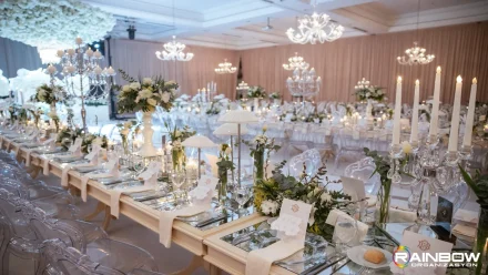 Bursa'nın doğal güzellikleri içinde kurulu, şık ve romantik bir kır düğünü organizasyonu kurulumu.